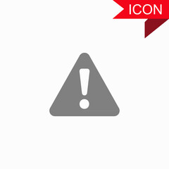 Warning exclamation icon for graphic and website