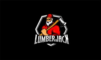 Lumberjack logo emblem