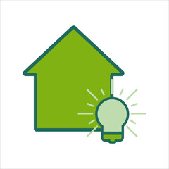 home icon. home icon with idea. home icon concept for mobile and web design, design element. home icon logo illustration. 