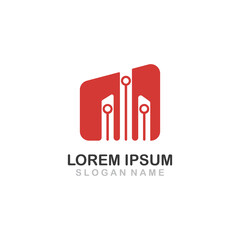 Technology Logo Template Design Vector, Design Concept, Creative Symbol © arif23