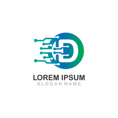 Technology Logo Template Design Vector, Design Concept, Creative Symbol