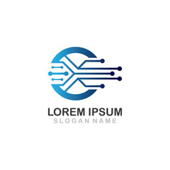 Technology Logo Design Vector template, Design Concept creative