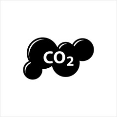 Carbon Dioxide Icon, Co2 Pollution Icon, Carbon Cloud