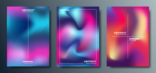 Blurred Abstract Art Background set with modern abstract gradient color patterns. Abstract color template collection for web, brochures, posters, banners, flyers and cards.