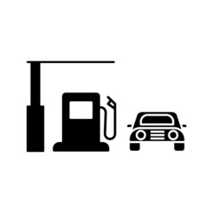 gas station vector icon on white background