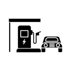 gas station vector icon on white background