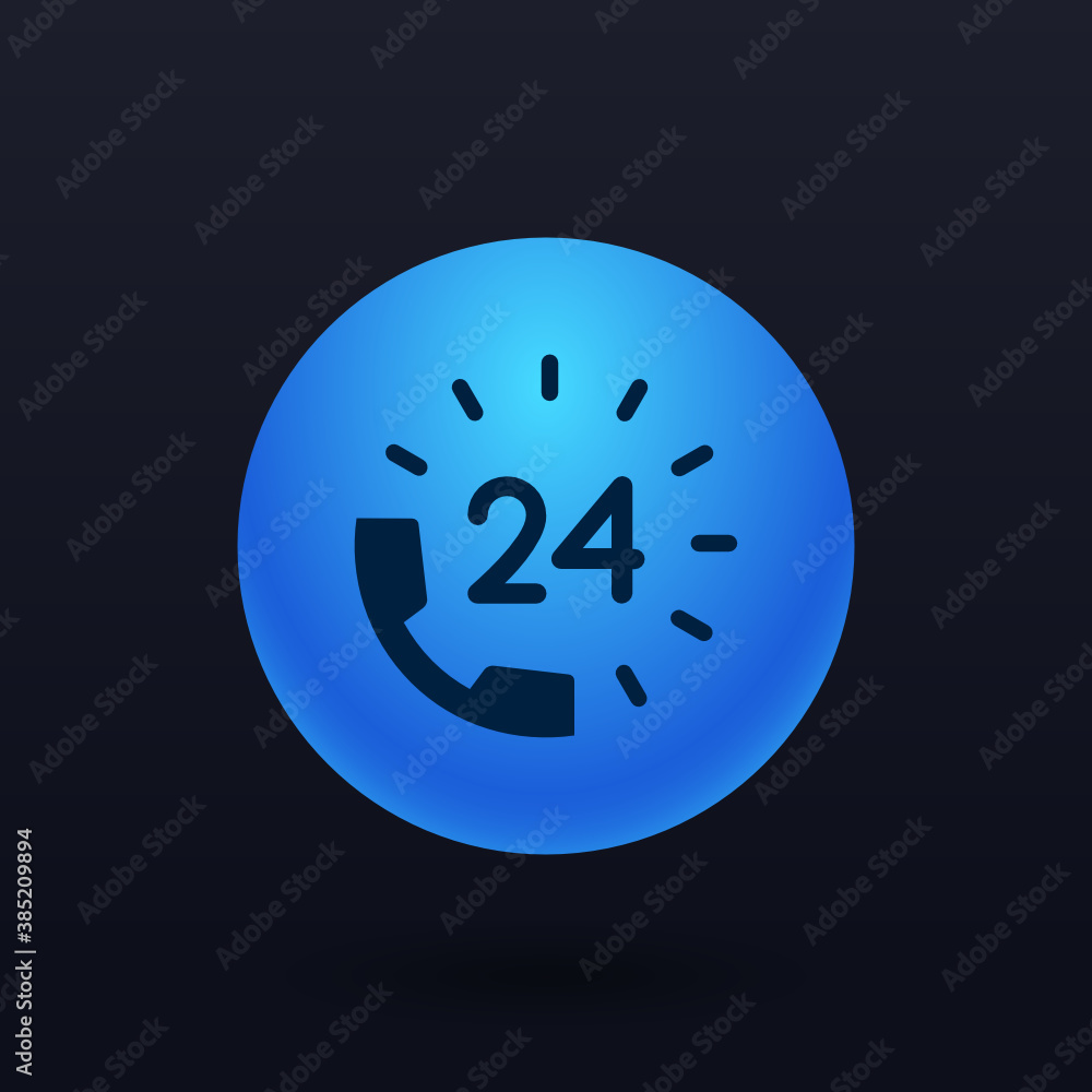 Poster 24 hour helpline - button