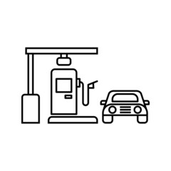 gas station vector icon on white background