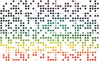 Light Multicolor, Rainbow vector seamless pattern in square style.