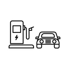 gas station vector icon on white background
