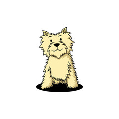 A Small Doodle Dog Vector Illustration