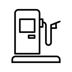gas station vector icon on white background