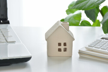 White house and a computer  