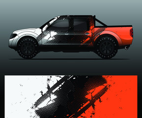 Truck decal graphic wrap vector, abstract background
