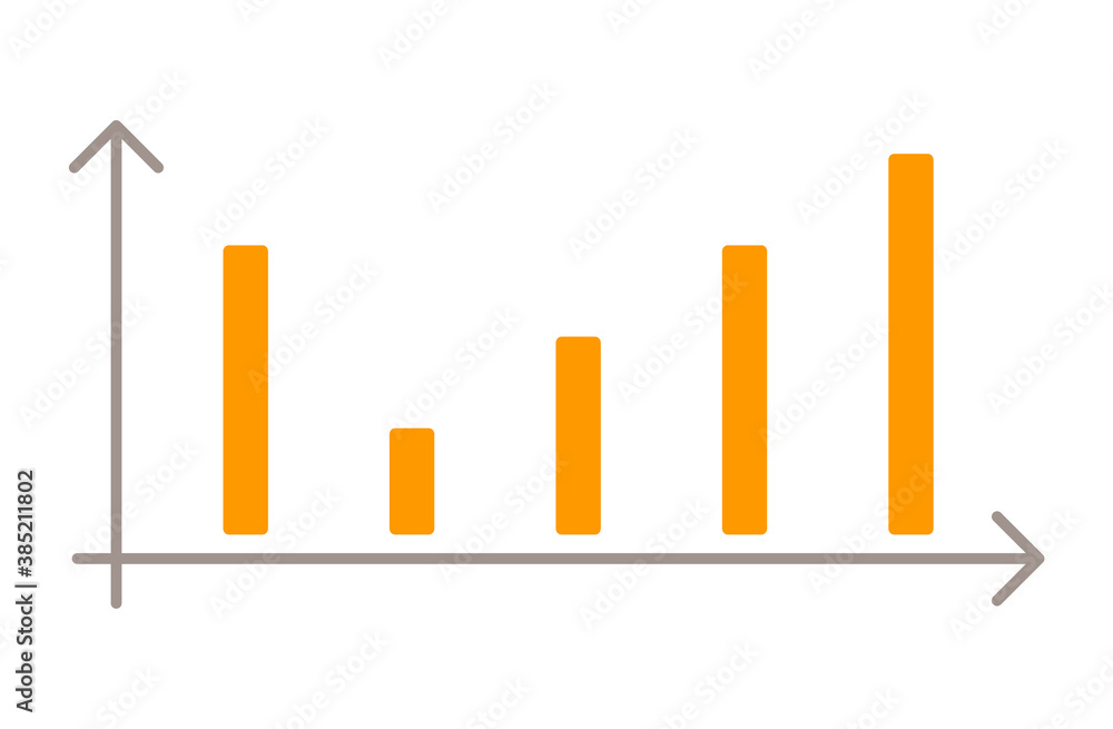 Aufkleber graphic isolated on white background. analytics chart with financial information. result of research