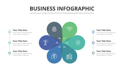 Vector circle infographic, diagram, graph, presentation,  cycle concept with 6 options, steps, processes. Infographic data template.
