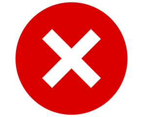 Fototapeta premium Cancel icon, Flat illustration of cancel vector icon, Denied sign symbol 