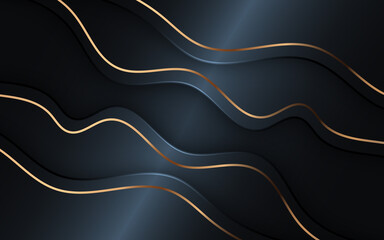 Luxury navy blue background with overlap layer