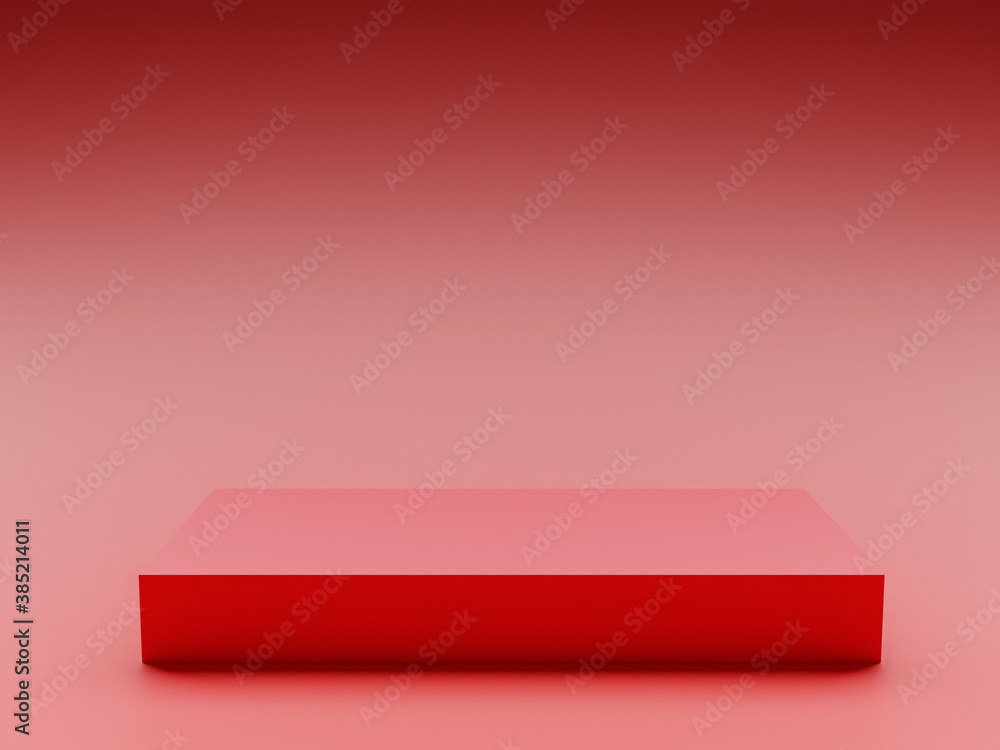 Poster abstract red background with concept geometric figure and blank space