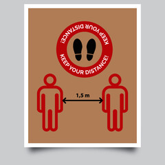 Social distance sign
