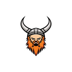 Orange Haired Viking Mascot Illustration