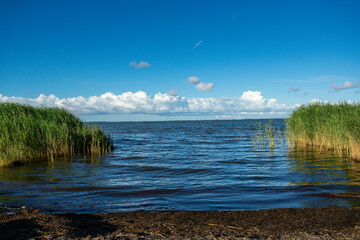 Badestelle am Bodden, bei schönen Wetter