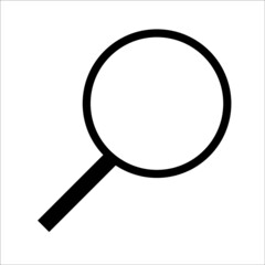 Search icon vector. Glyph symbol magnifying glass
