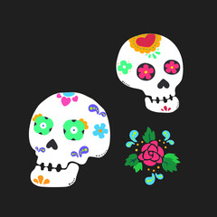 Mexican Day of the Dead Festival
Rose and skull of death