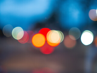 Abstract circular bokeh background of night light. Abstract  background concept. Happy new year...