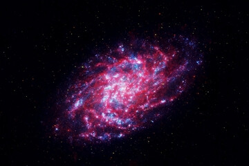 Red spiral galaxy in deep space Elements of this image furnished by NASA were.