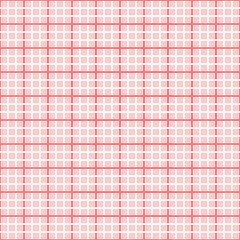 Check pattern background in pink and orange, cute textured vector plaid seamless repeat design.