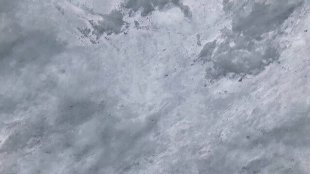 fast motion aerial photography on icy frozen sea