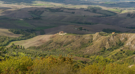 Scenic landscape of Tuscany in Italy
