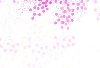 Light Pink, Yellow vector background with forms of artificial intelligence.
