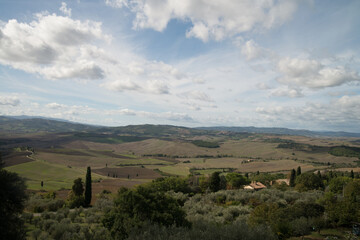 Fototapeta na wymiar Scenic landscape of Tuscany in Italy
