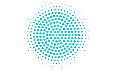 Light BLUE vector backdrop with hexagons.