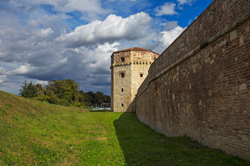 Fototapeta premium Nebojsa tower,famous landmark,part of Kalemegdan fortress in Belgrade,Serbia