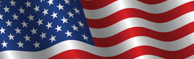 United States Flag Vector Closeup Illustration	