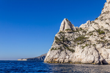 Fototapeta na wymiar Landscape of the Calanques in Cassis, France