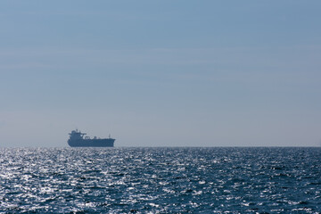 industrial ship in the ocean