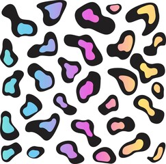 Leopard rainbow abstract skin vector background.