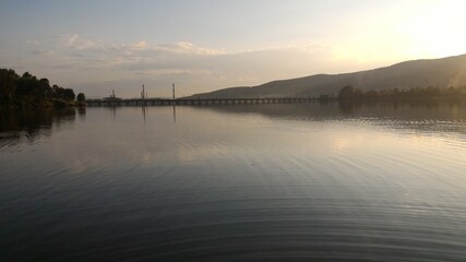 sunrise over the lake