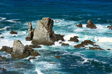 Cantabric Sea Clifs near the Silent Beach, Principality of Asturias, Asturias, Spain, Europe