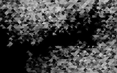 Dark Silver, Gray vector template with crystals, triangles.