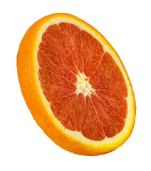 Juicy orange slices isolated on white background with clipping path