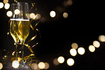 Champagne. Holiday Christmas Background