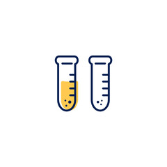 Chemistry and laboratory related line icon. Science and scientific equipment linear icons. Lab and experiment outline vector sign collection