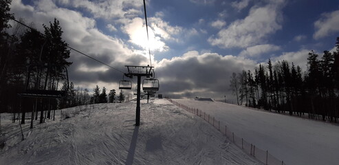 ski resort in winter