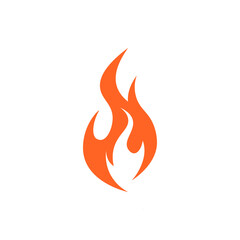 Simple vector flame icon in flat style