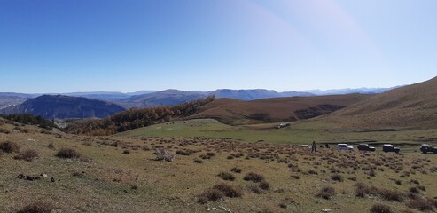 landscape with mountains and sky